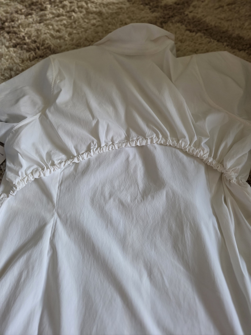 Athleta White Zip-Front Drawstring Shirt - Picture 8 of 8